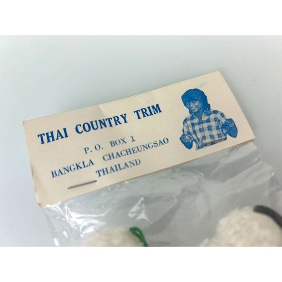 Vintage Thai Country Trim Christmas Sheep Alpaca Tree Ornament NIP Holiday Decor - Picture 3 of 9